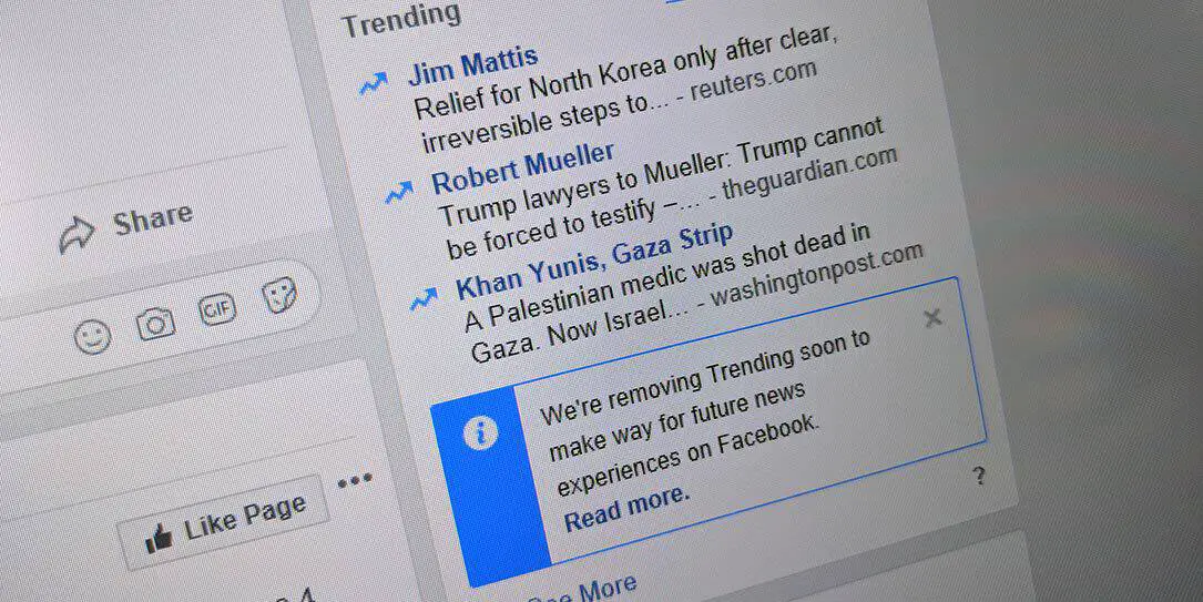 facebook trending news