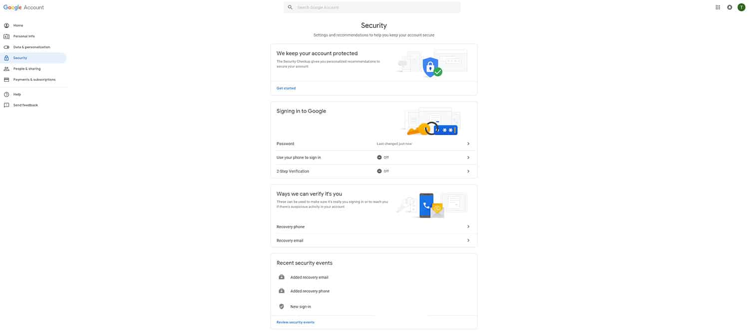 google two factor authentication
