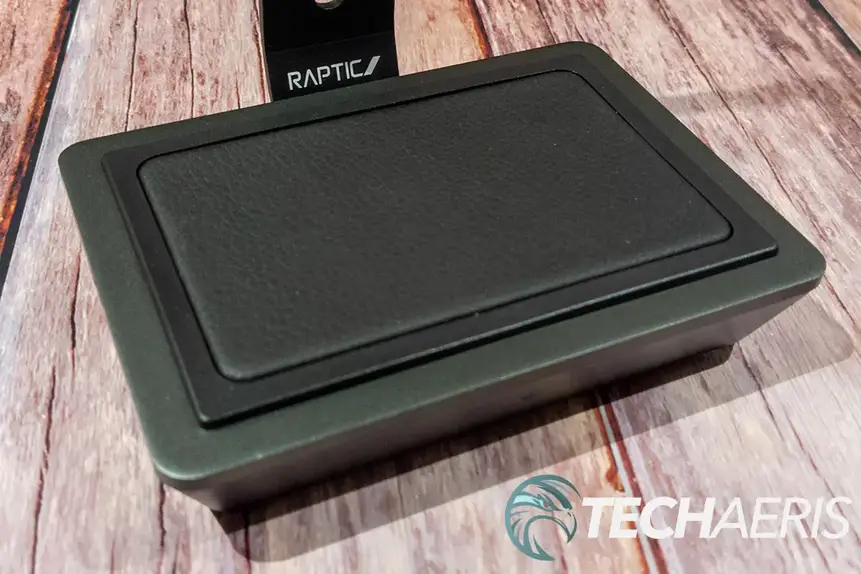 The charging pad on the Raptic Rise Power Stand